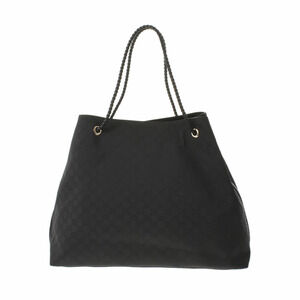 Gucci Monogram Gifford Tote Bag black distinctive braided Handles